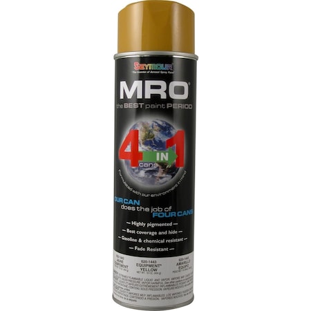 Seymour Midwest 20 oz MRO Industrial High Solids Spray Paint, Equipment Yellow SM620-1443
